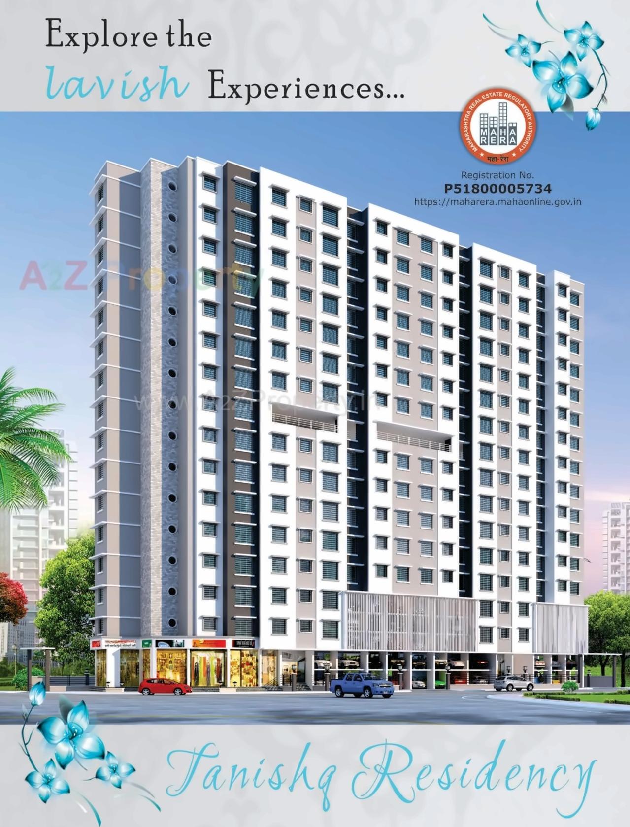 3D Elevation of real estate project Tanishq Residency located at Kurla, MumbaiSuburban, Maharashtra
