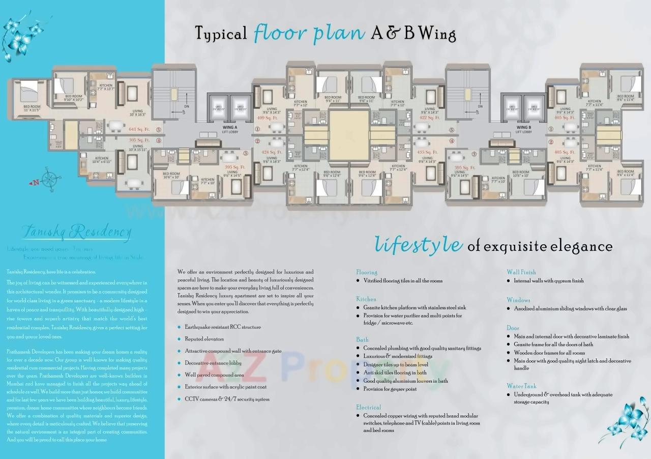 Layout of real estate project Tanishq Residency located at Kurla, MumbaiSuburban, Maharashtra