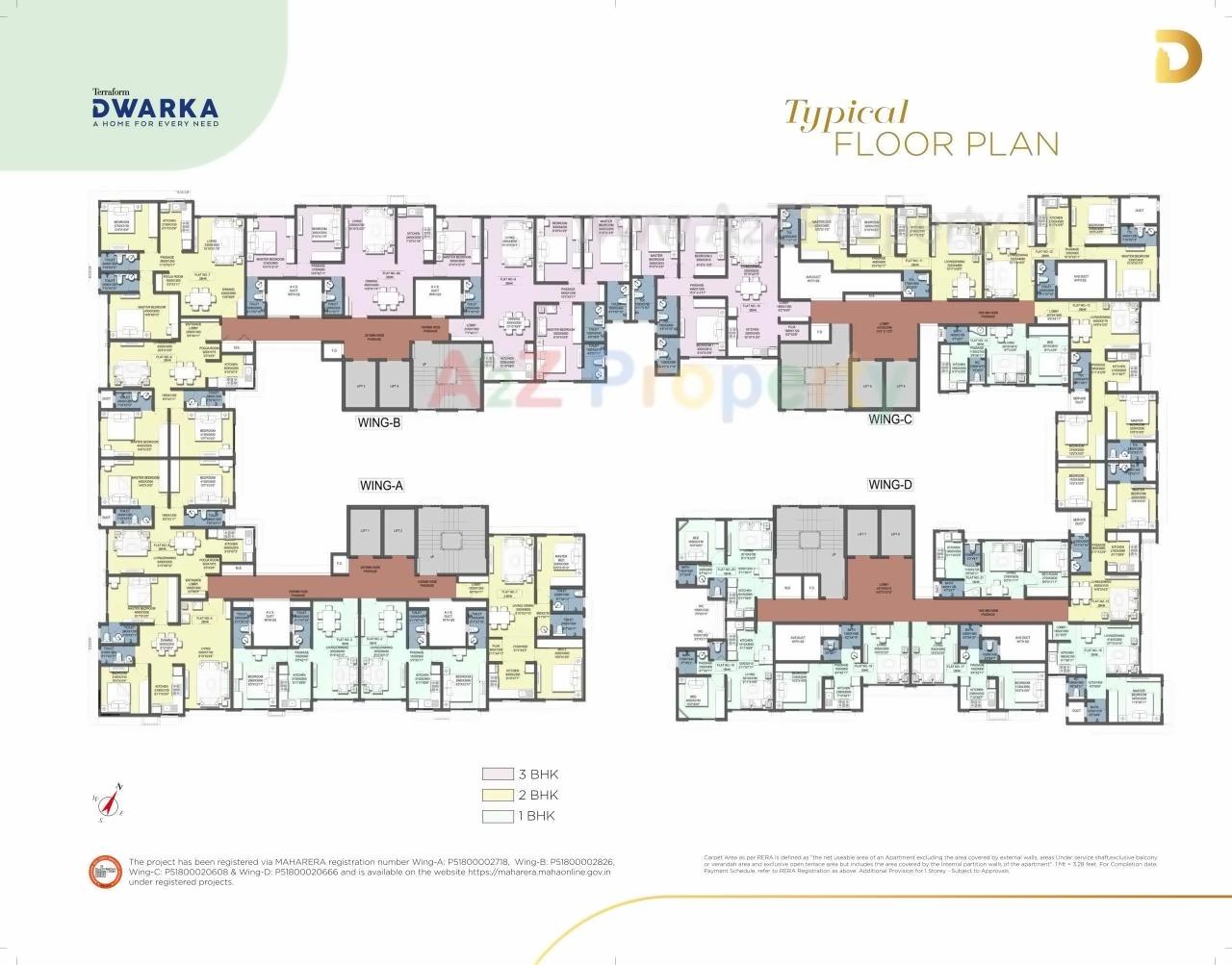 Layout of real estate project Terraform Dwarka located at Kurla, MumbaiSuburban, Maharashtra