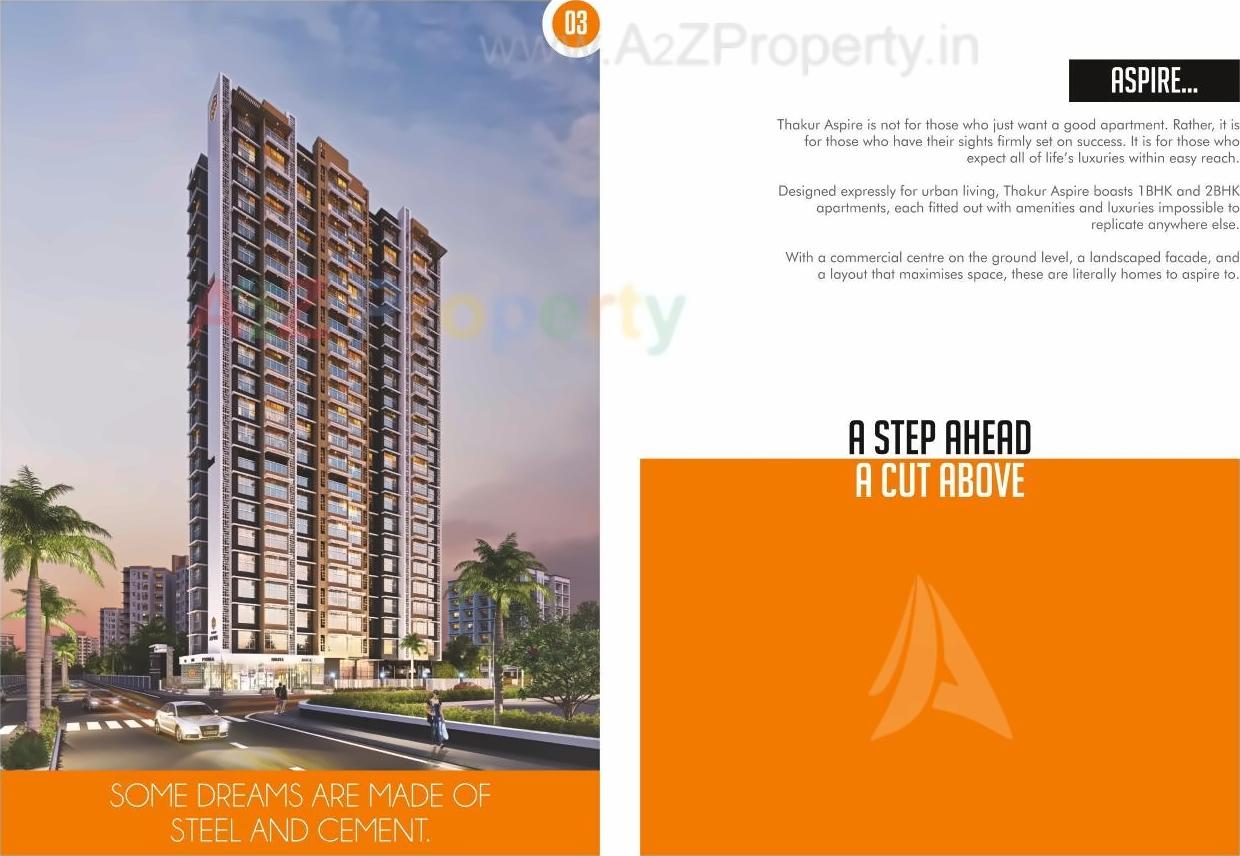 3D Elevation of real estate project Thakur Aspire located at Borivali, MumbaiSuburban, Maharashtra