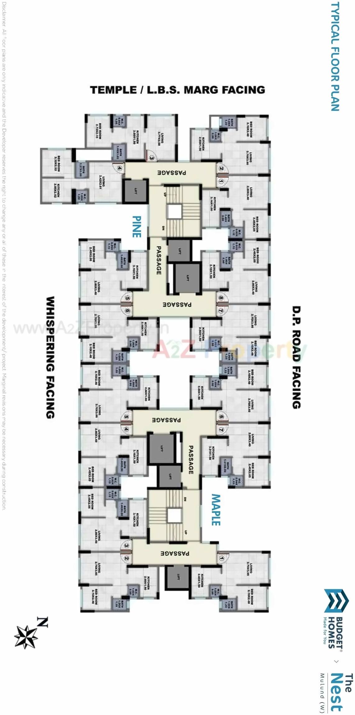 Layout of real estate project The Nest located at Kurla, MumbaiSuburban, Maharashtra