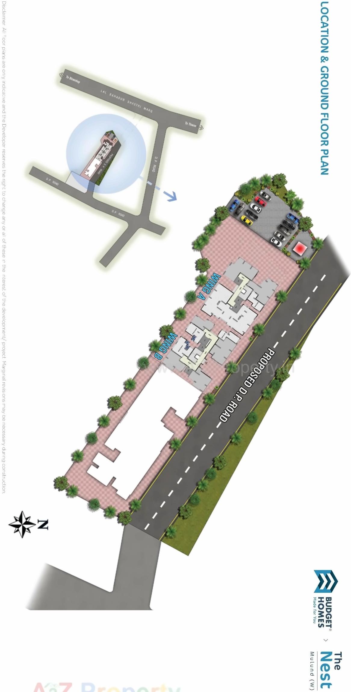Layout of real estate project The Nest located at Kurla, MumbaiSuburban, Maharashtra
