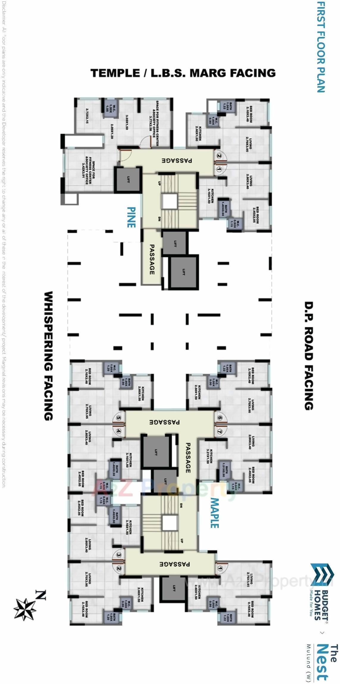 Layout of real estate project The Nest located at Kurla, MumbaiSuburban, Maharashtra