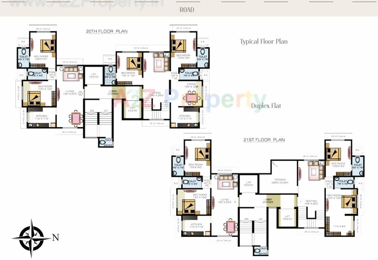 Layout of real estate project The Pinnacle located at Kurla, MumbaiSuburban, Maharashtra