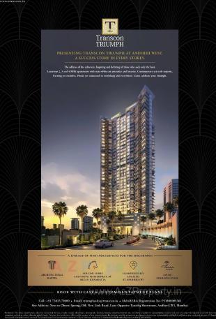 Elevation of real estate project Transcon Triumph Tower located at Andheri, MumbaiSuburban, Maharashtra