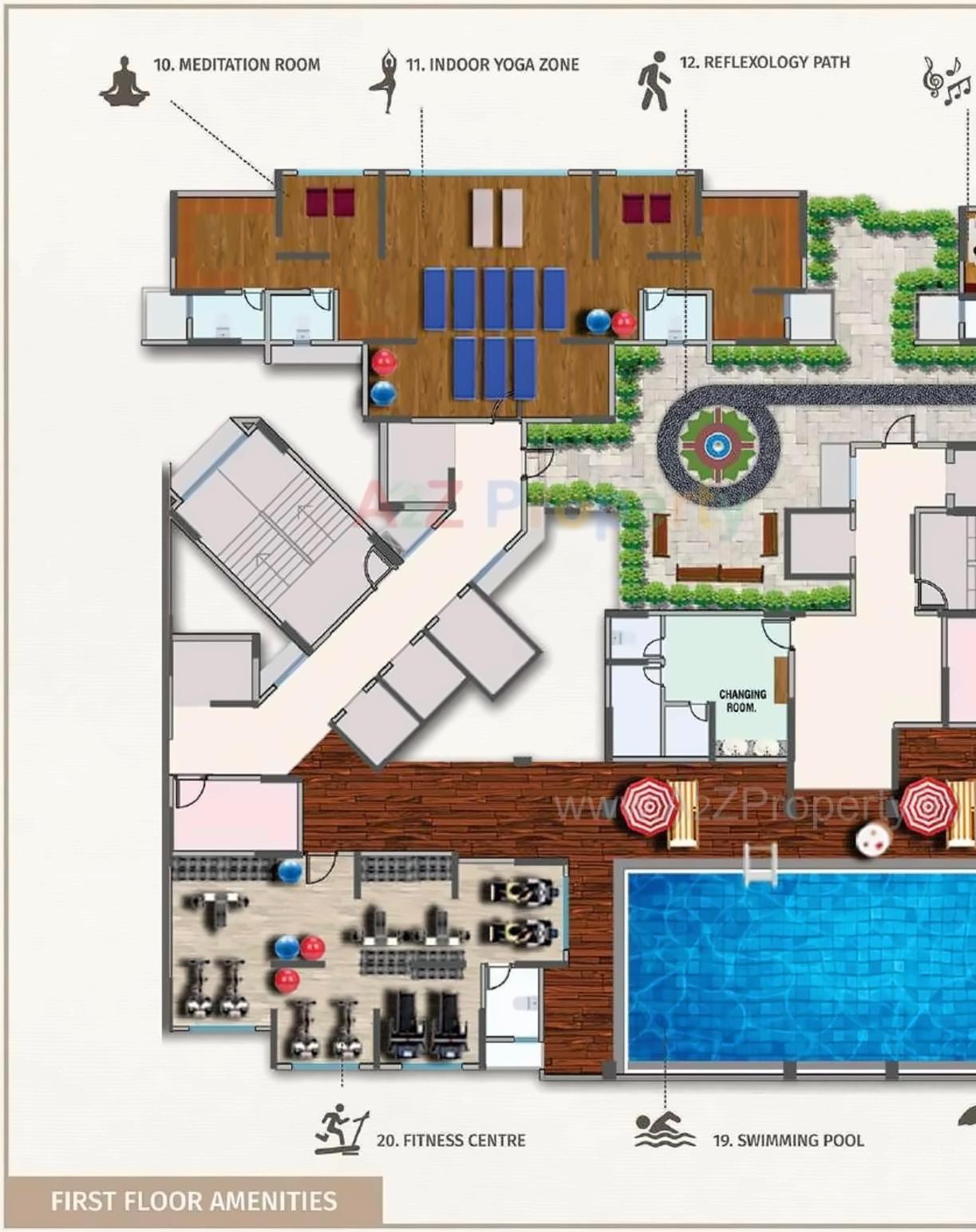 Layout of real estate project Tridhaatu Aum located at Kurla, MumbaiSuburban, Maharashtra