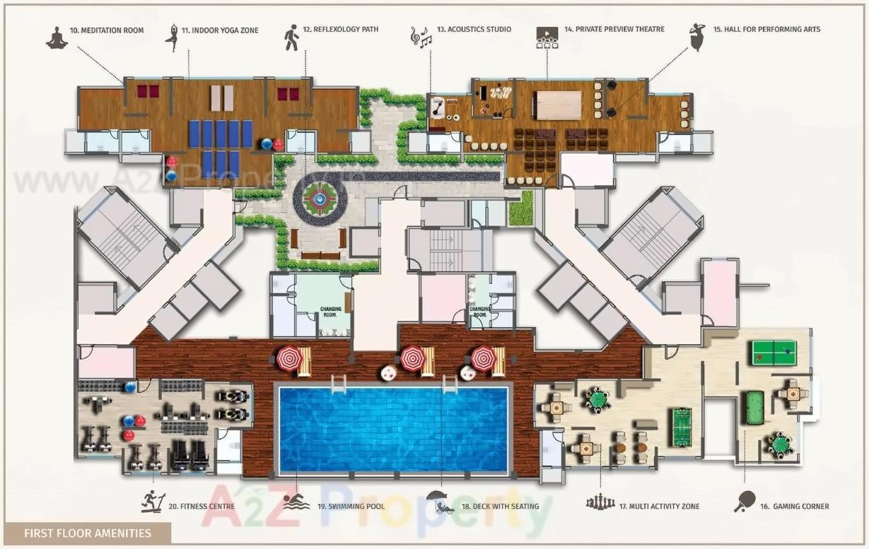 Layout of real estate project Tridhaatu Aum located at Kurla, MumbaiSuburban, Maharashtra