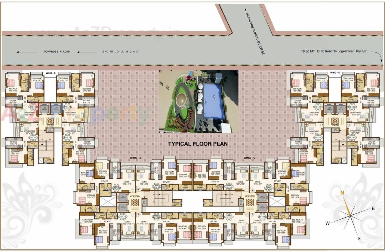 Layout of real estate project Universal Cubical located at Andheri, MumbaiSuburban, Maharashtra