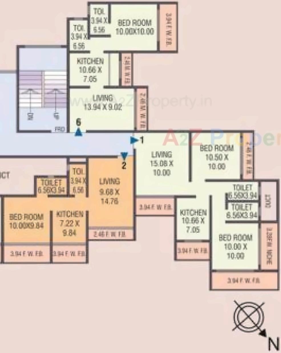 Layout of real estate project Valeria located at Kurla, MumbaiSuburban, Maharashtra