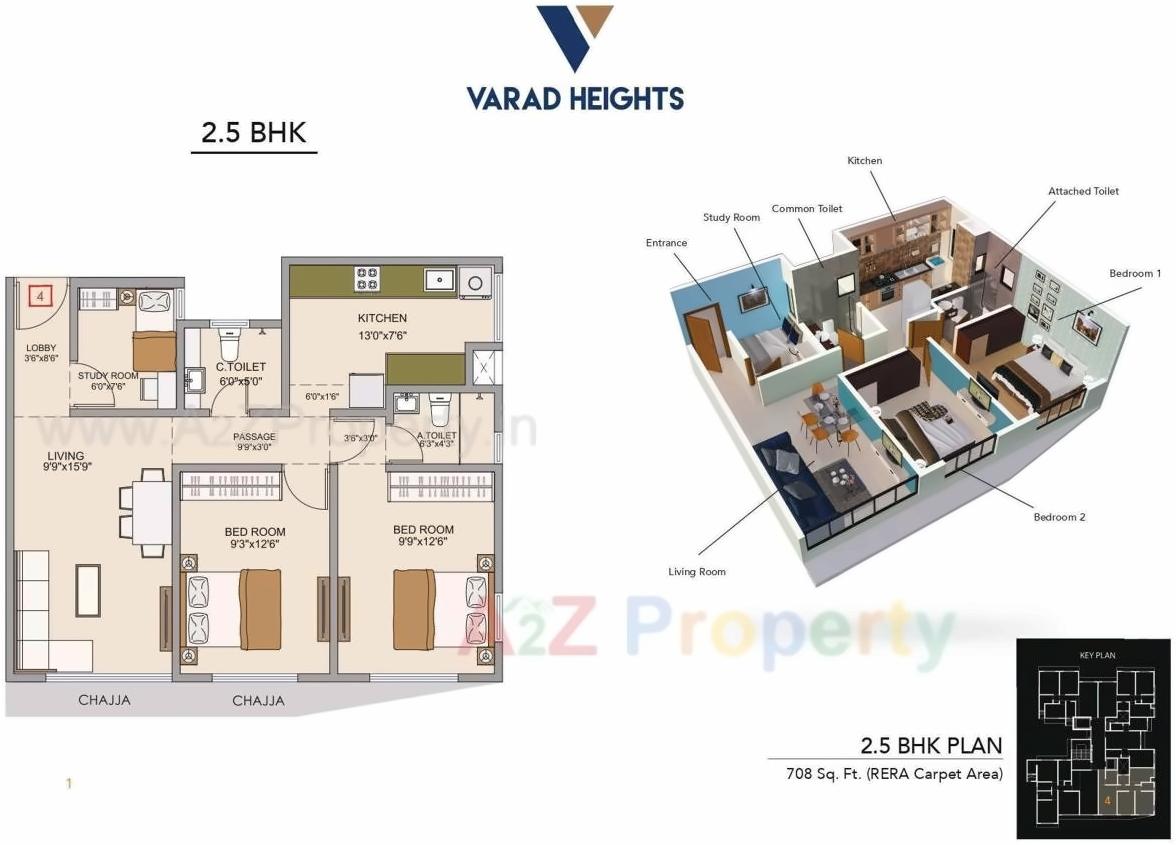 Layout of real estate project Varad Heights located at Kurla, MumbaiSuburban, Maharashtra