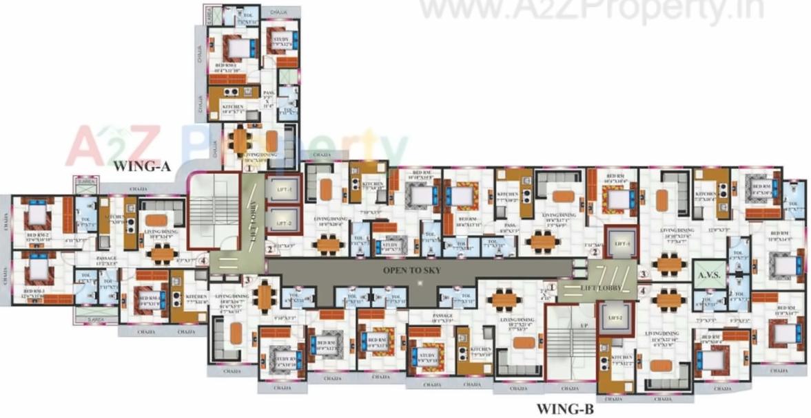 Layout of real estate project Vardhman Empire located at Borivali, MumbaiSuburban, Maharashtra