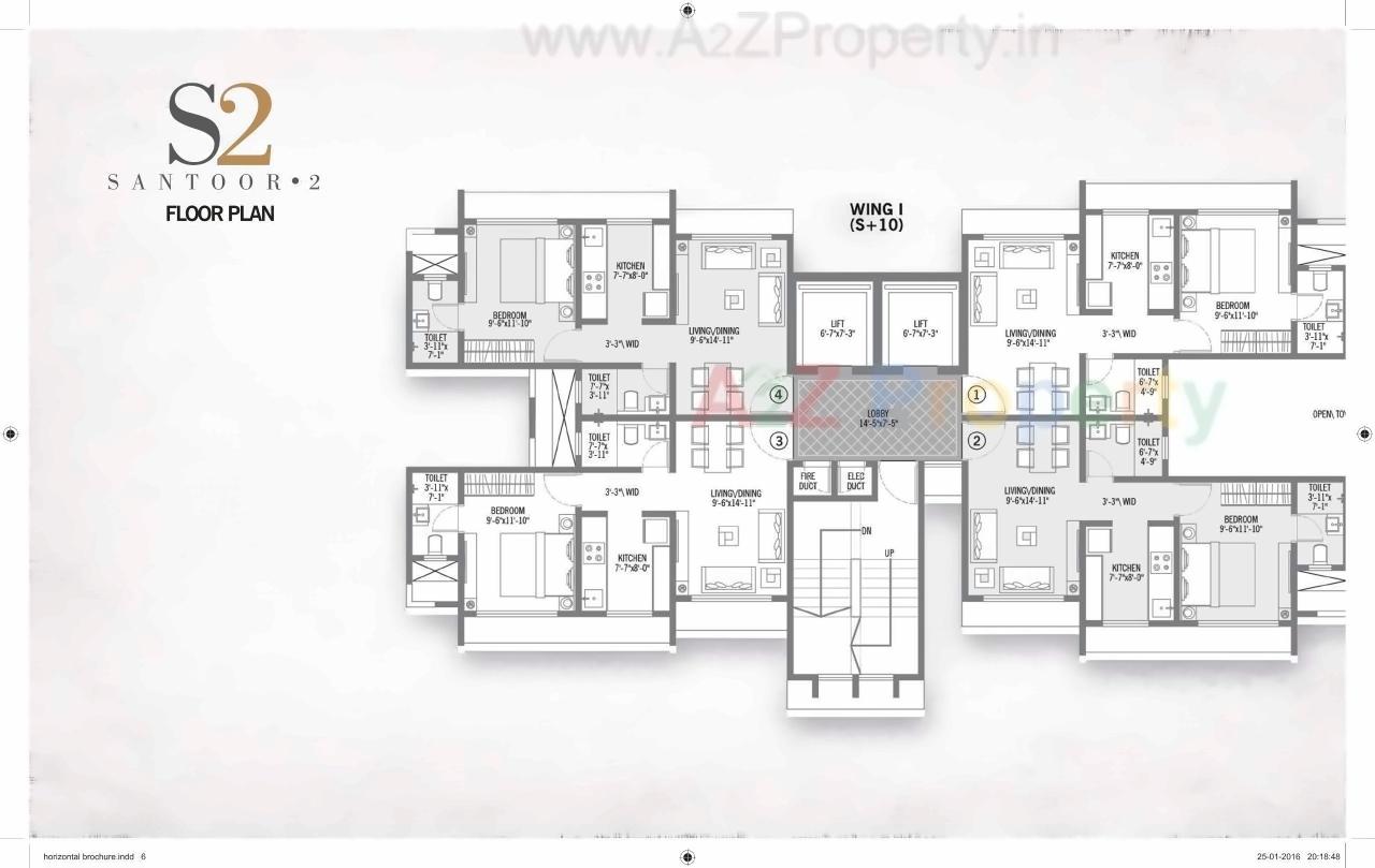 Layout of real estate project Veena Santoor located at Borivali, MumbaiSuburban, Maharashtra