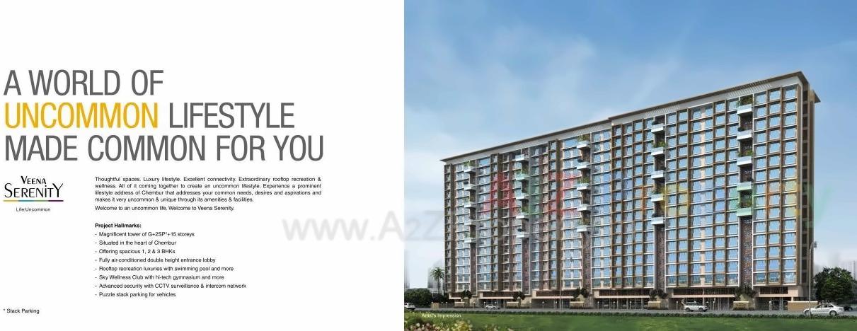3D Elevation of real estate project Veena Serenity located at Kurla, MumbaiSuburban, Maharashtra