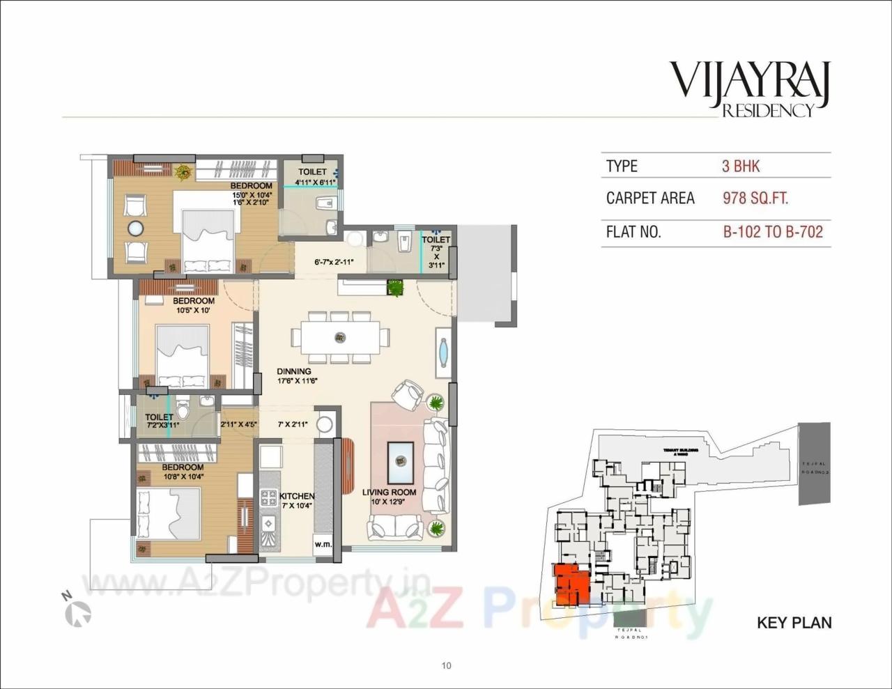 Layout of real estate project Vijayraj Residency located at Andheri, MumbaiSuburban, Maharashtra
