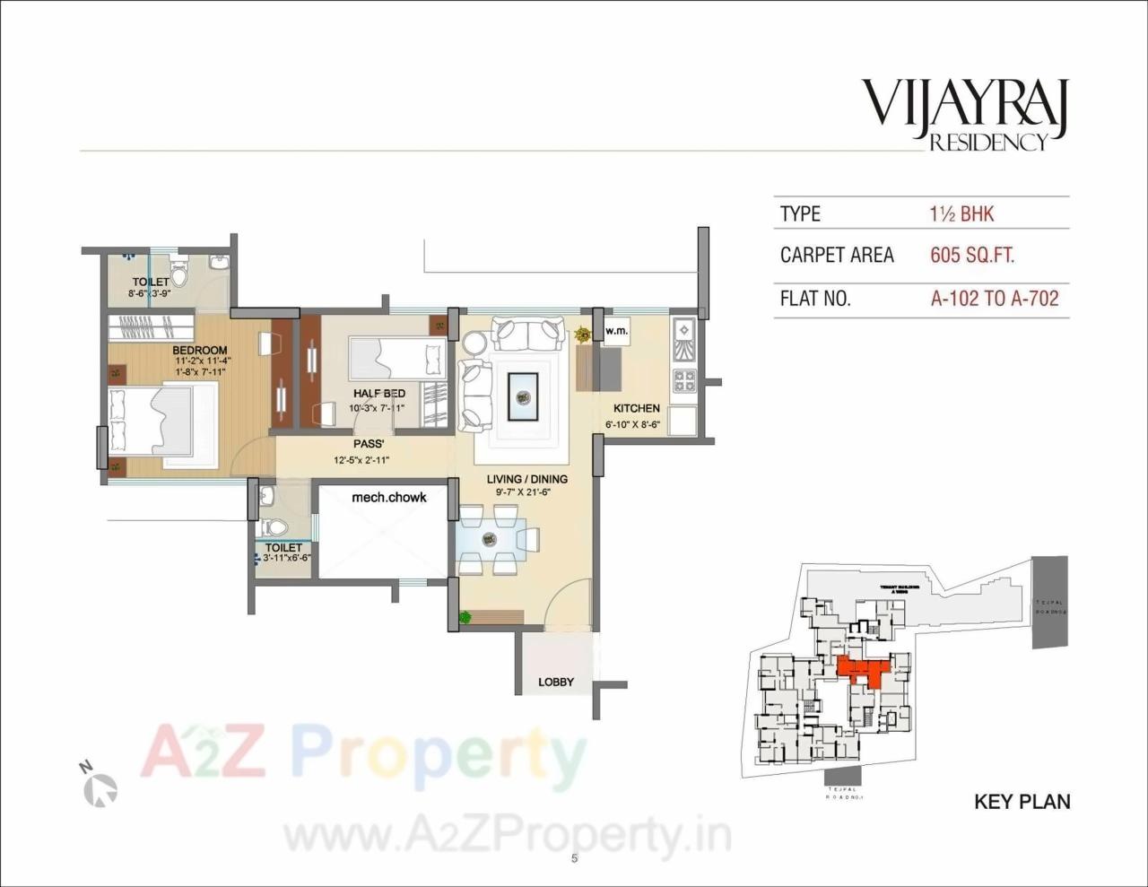 Layout of real estate project Vijayraj Residency located at Andheri, MumbaiSuburban, Maharashtra