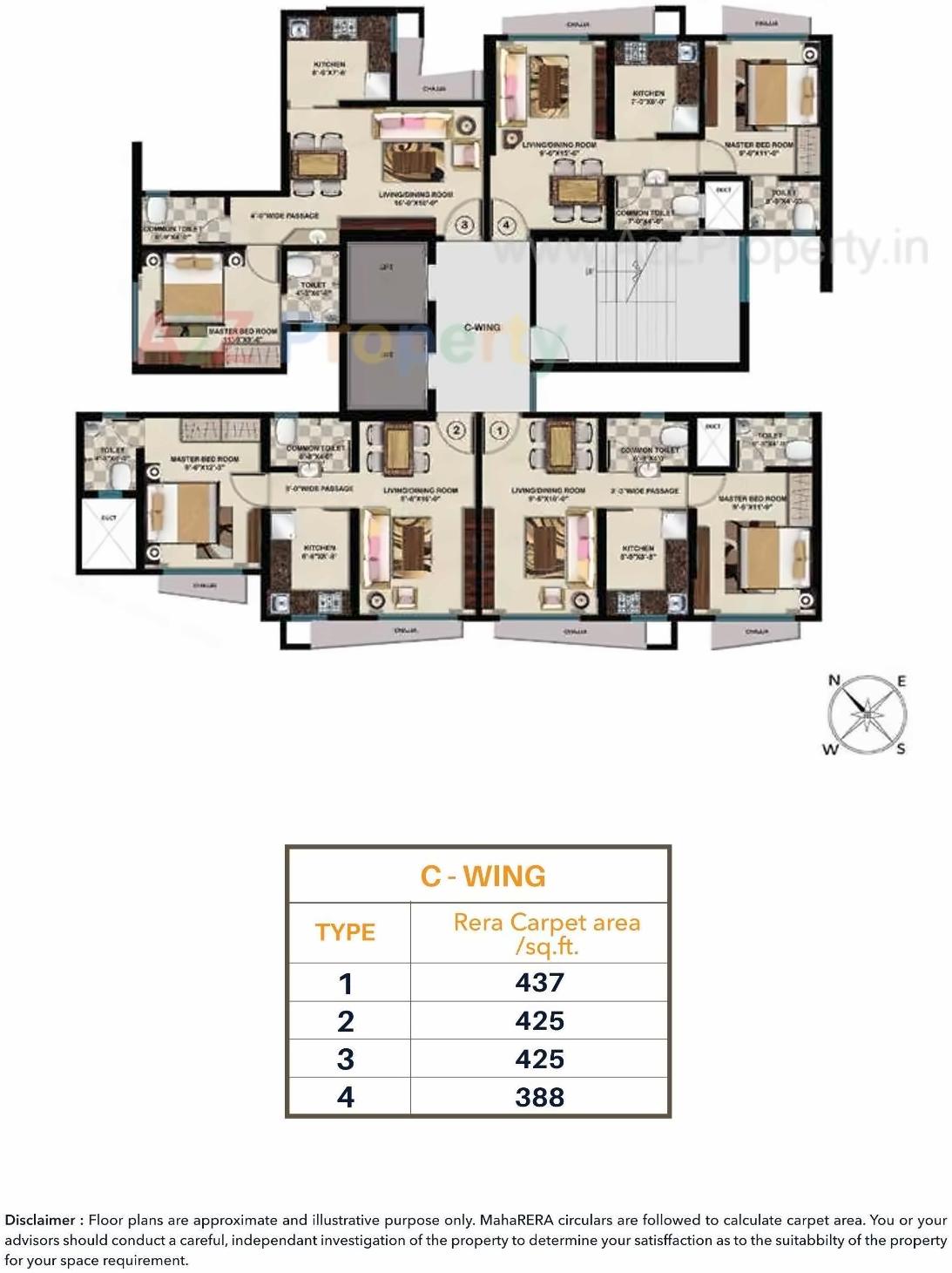 Layout of real estate project Vinayak Heights located at Kurla, MumbaiSuburban, Maharashtra
