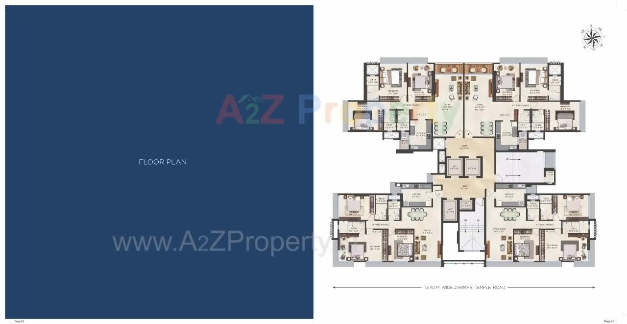 Layout of real estate project Westbay located at Andheri, MumbaiSuburban, Maharashtra
