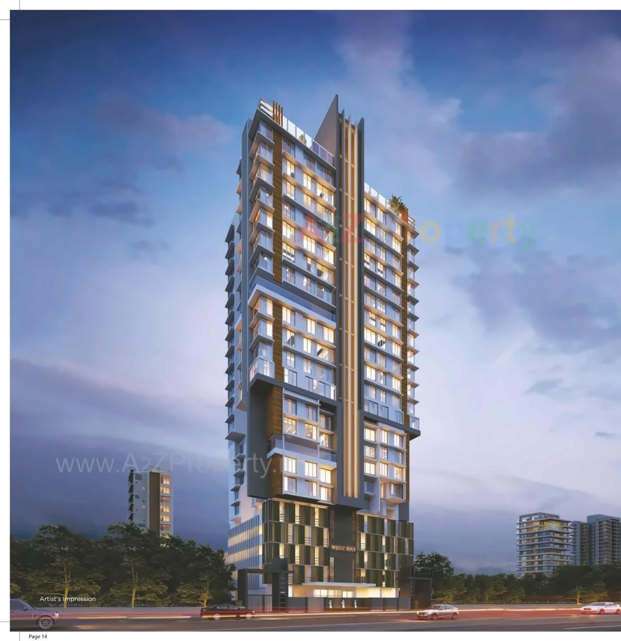 3D Elevation of real estate project Westbay located at Andheri, MumbaiSuburban, Maharashtra