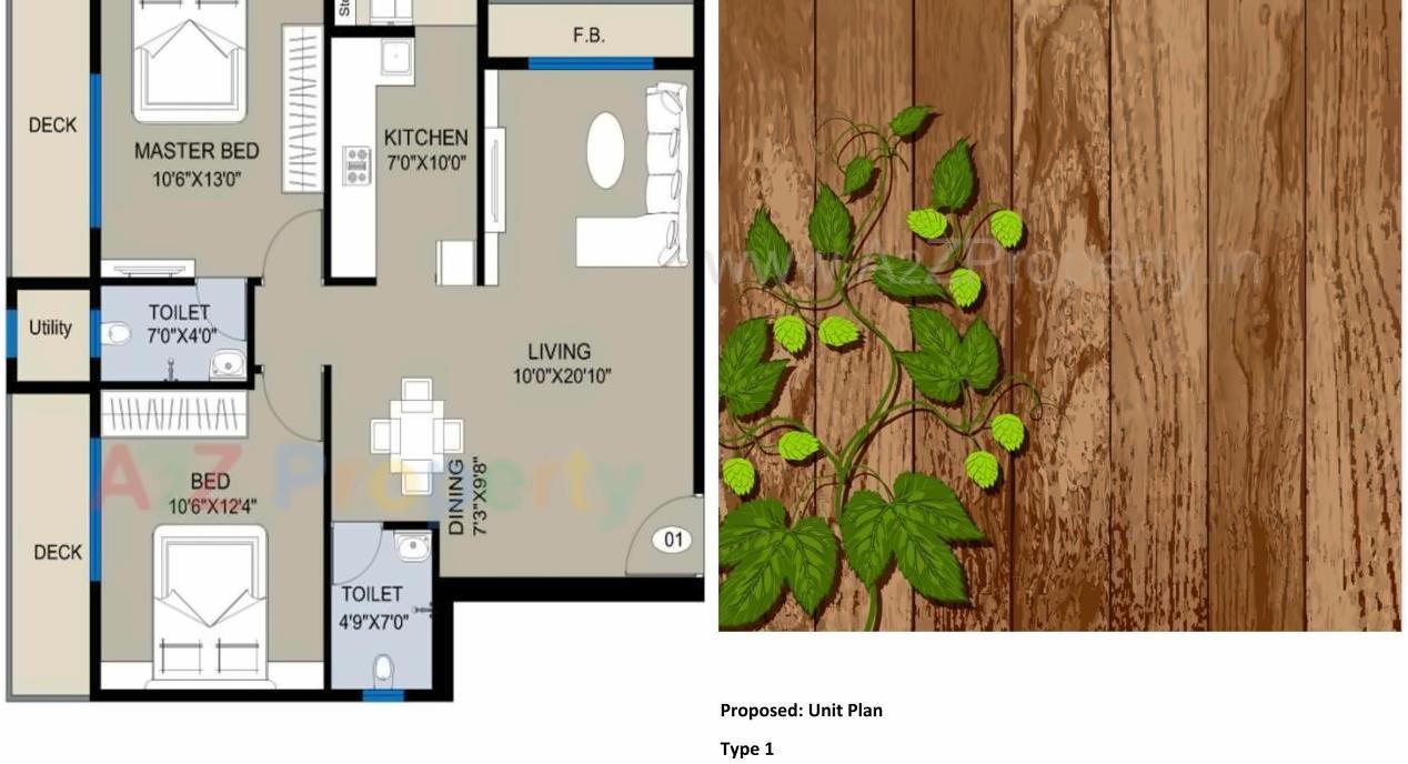 Layout of real estate project Western Woods located at Borivali, MumbaiSuburban, Maharashtra