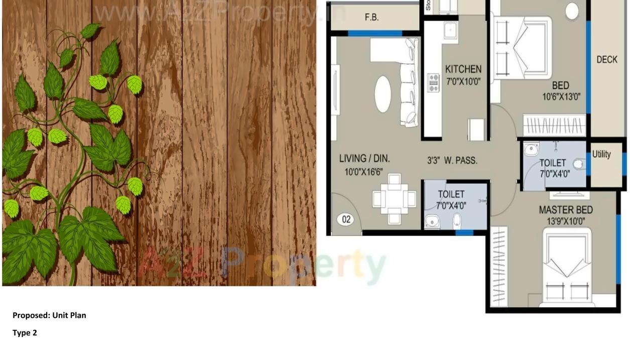 Layout of real estate project Western Woods located at Borivali, MumbaiSuburban, Maharashtra