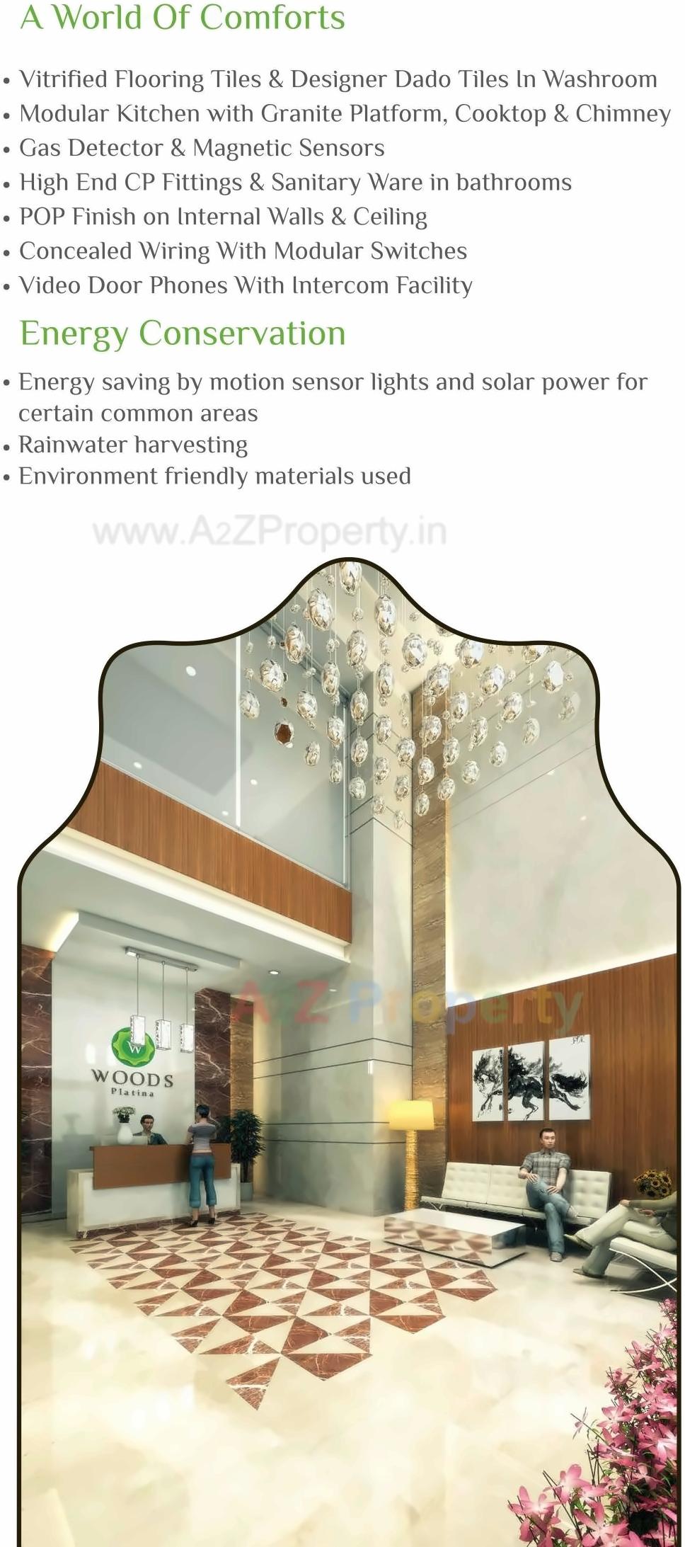 3D Elevation of real estate project Woods Platina B  Ebony Tower located at Andheri, MumbaiSuburban, Maharashtra