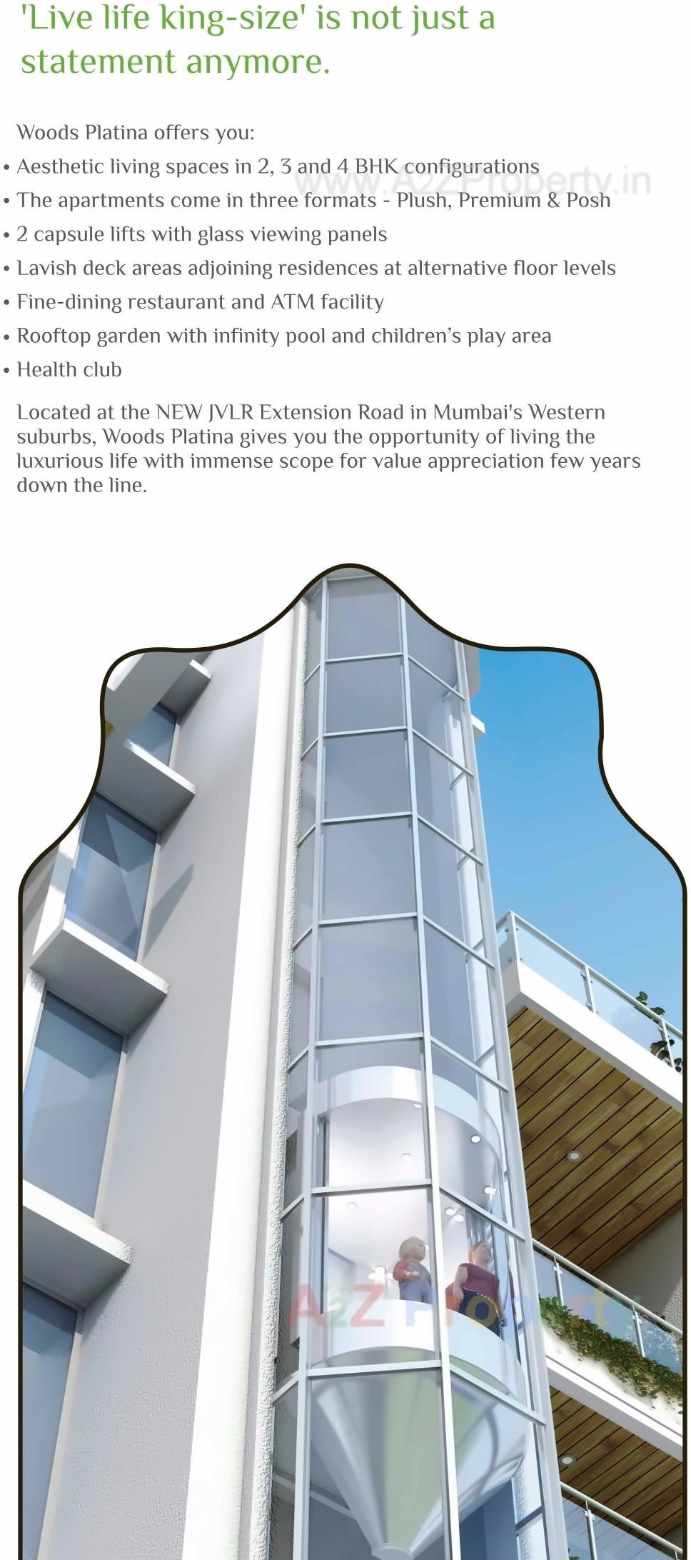  of real estate project Woods Platina B  Ebony Tower located at Andheri, MumbaiSuburban, Maharashtra