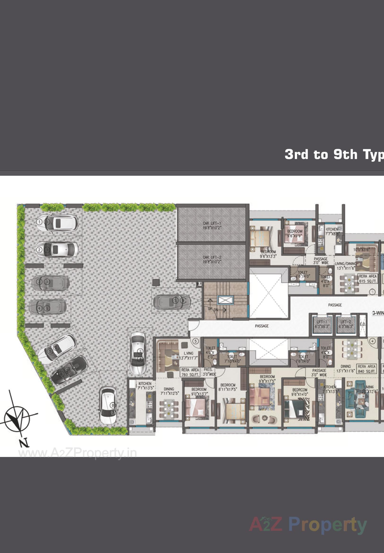 Layout of real estate project Zynergy located at Kurla, MumbaiSuburban, Maharashtra