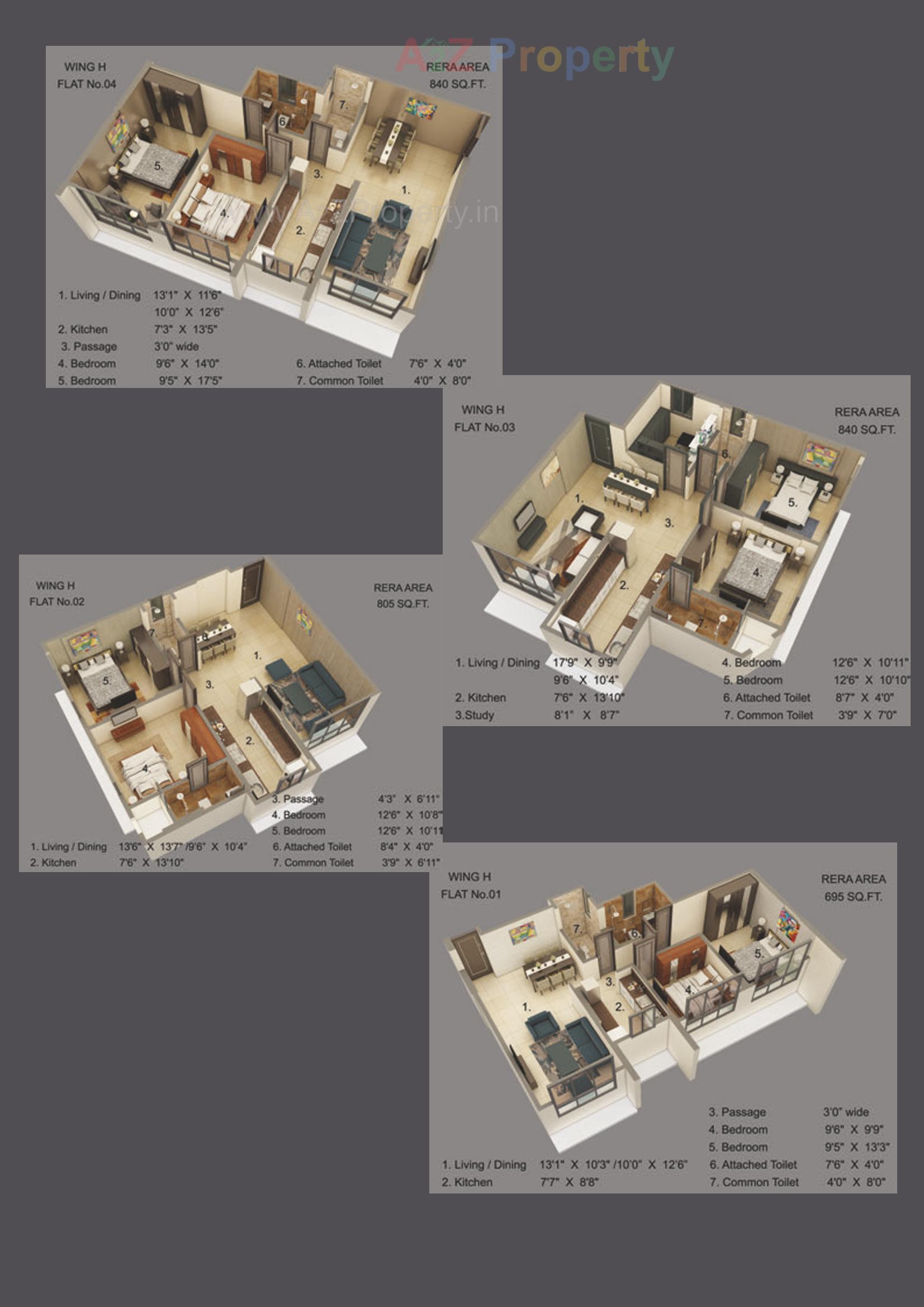 Layout of real estate project Zynergy located at Kurla, MumbaiSuburban, Maharashtra