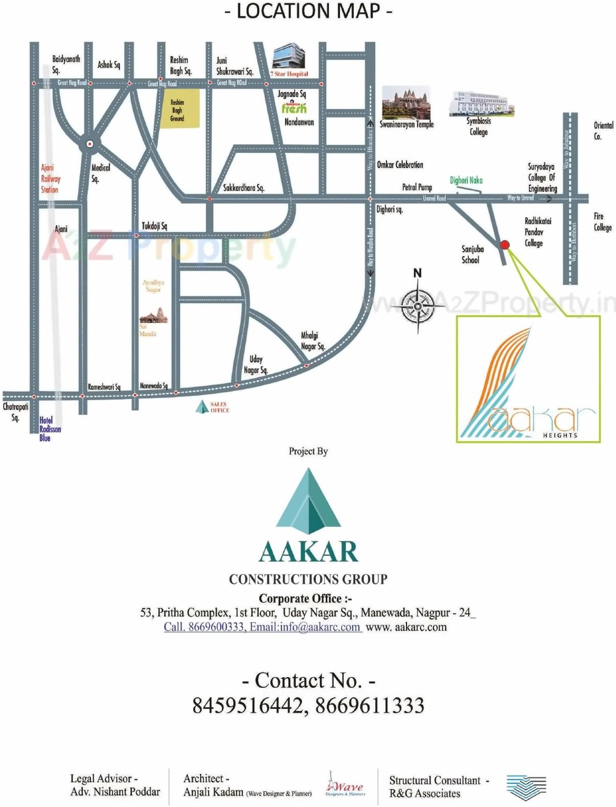  of real estate project Aakar Heights located at Bahadura, Nagpur, Maharashtra