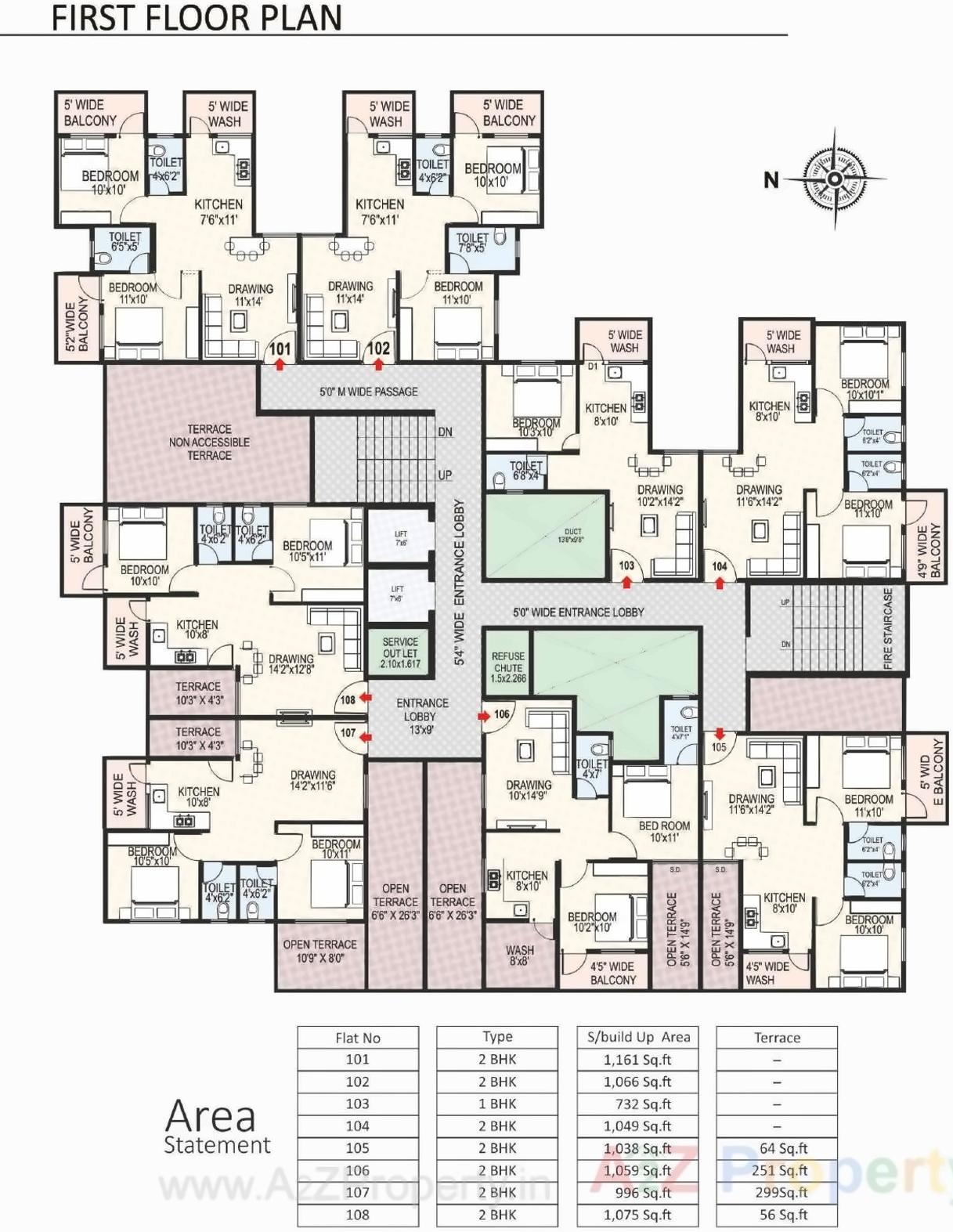 Layout of real estate project Aakar Heights located at Bahadura, Nagpur, Maharashtra
