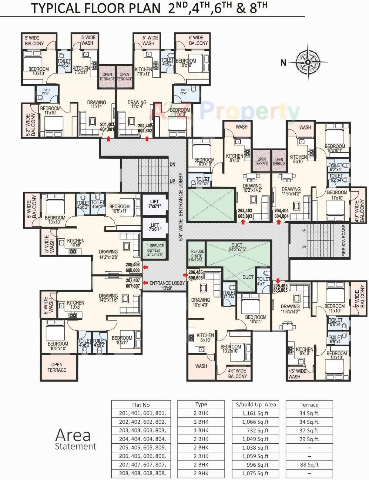Layout of real estate project Aakar Heights located at Bahadura, Nagpur, Maharashtra