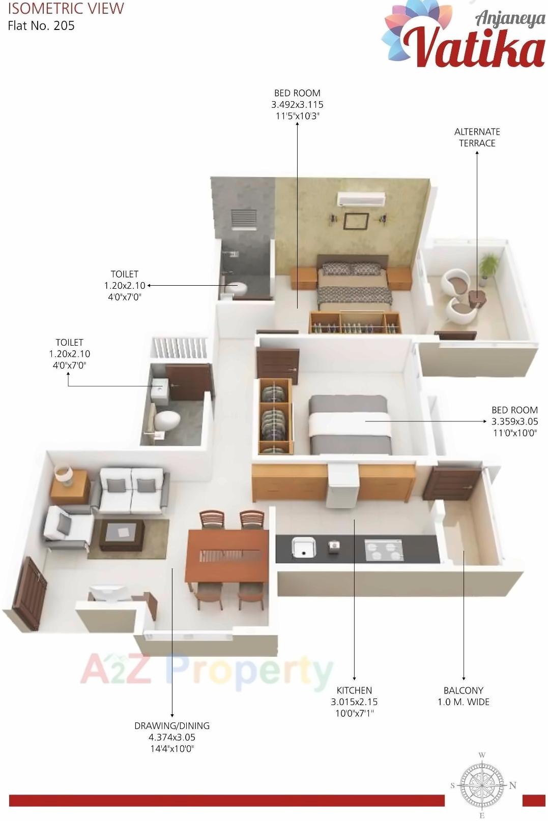 Layout of real estate project Anjaneya Vatika located at Hingna, Nagpur, Maharashtra