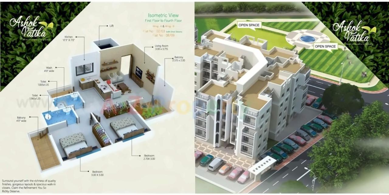 Layout of real estate project Ashok Vatika located at Nagpur-m-corp, Nagpur, Maharashtra