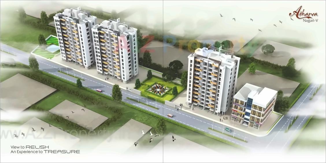 3D Elevation of real estate project Atharva Nagari located at Pipla, Nagpur, Maharashtra