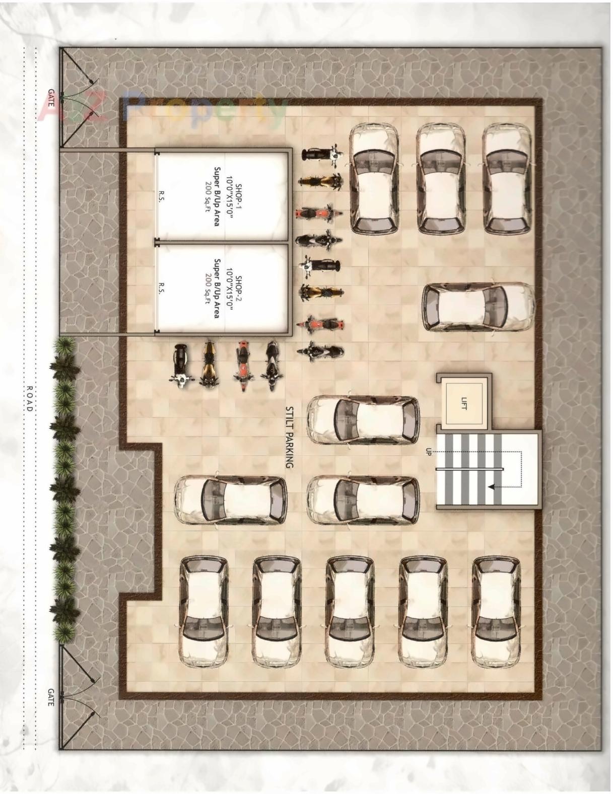 Layout of real estate project Balaji Apartments located at Nagpur-m-corp, Nagpur, Maharashtra