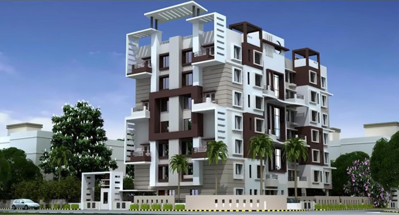 3D Elevation of real estate project Balkrishna Apartment located at Nagpur-m-corp, Nagpur, Maharashtra