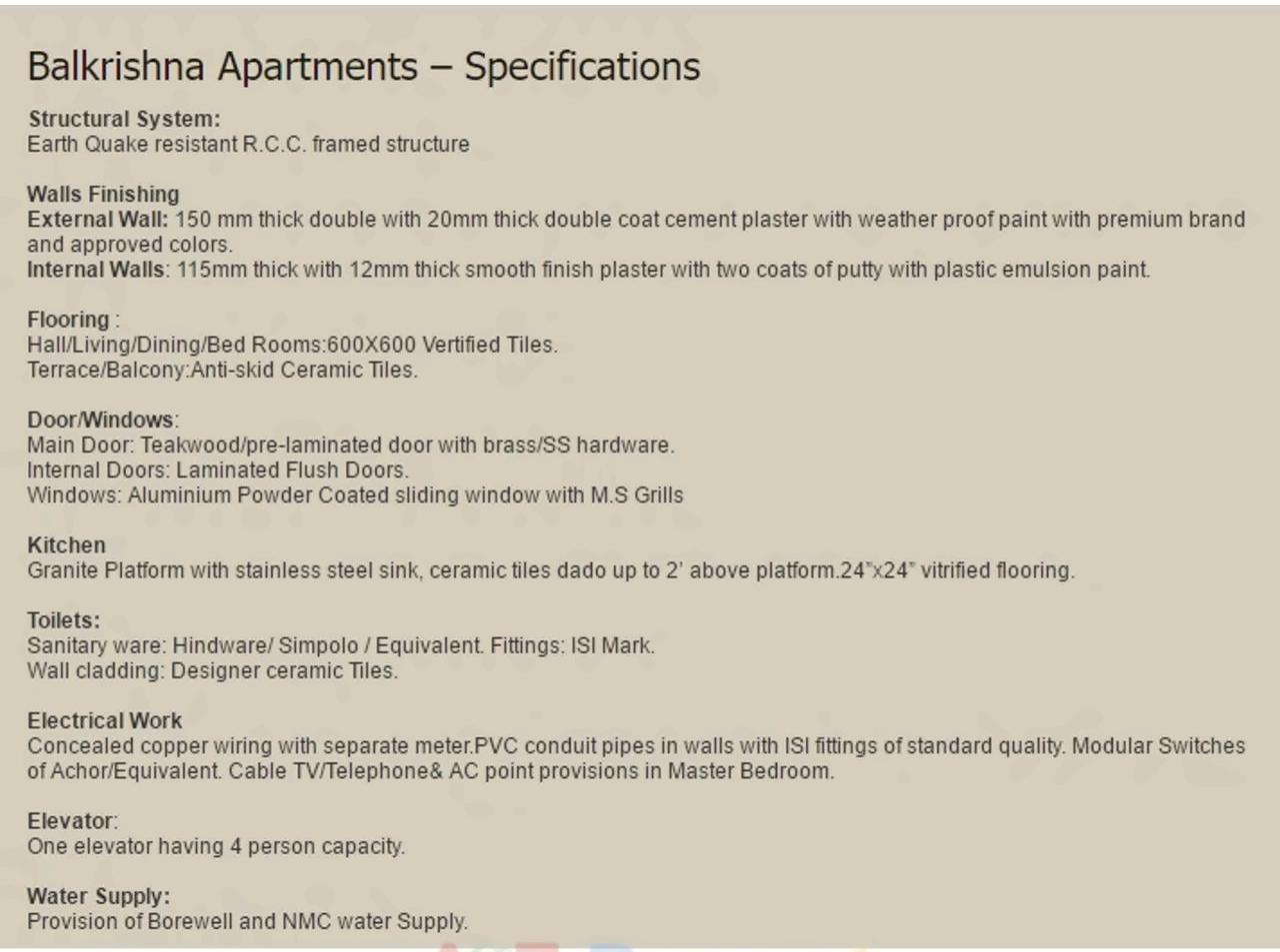  of real estate project Balkrishna Apartment located at Nagpur-m-corp, Nagpur, Maharashtra