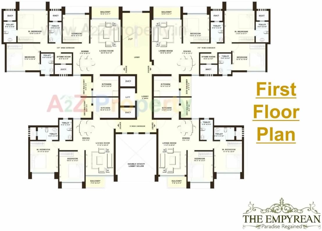 Layout of real estate project Daffodil Highs, Unity Studio Apartments Eternity Villa located at Kothewada, Nagpur, Maharashtra