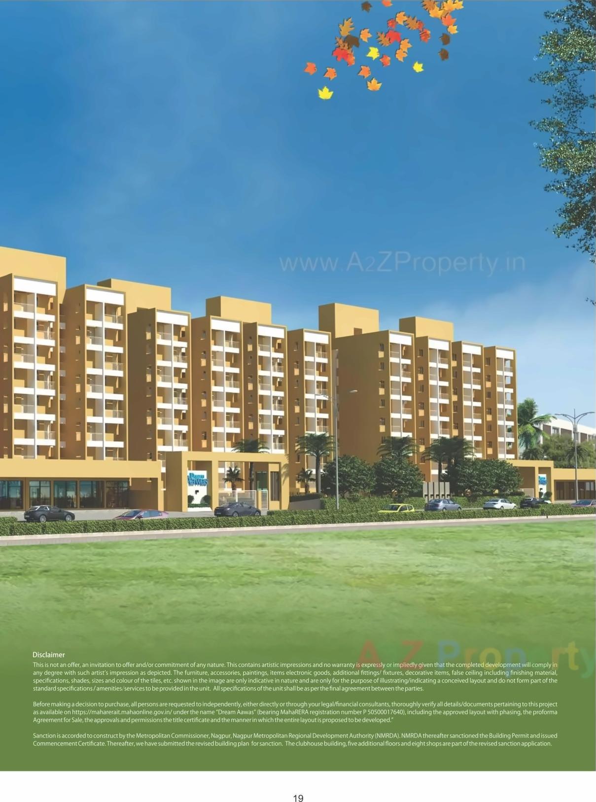 3D Elevation of real estate project Dream Aawas located at Shankarpur, Nagpur, Maharashtra