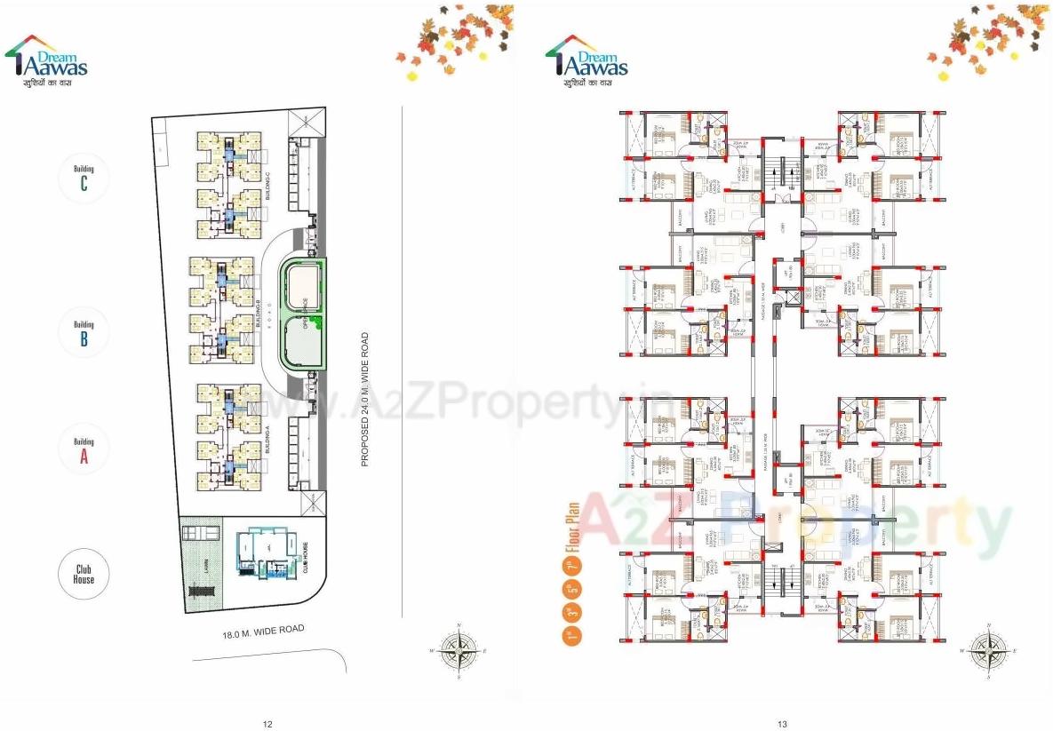 Layout of real estate project Dream Aawas located at Shankarpur, Nagpur, Maharashtra