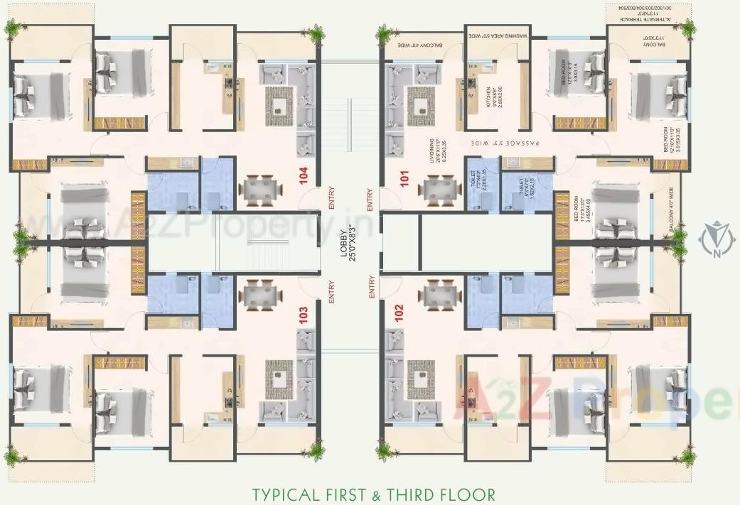 Layout of real estate project Gajanan Palace located at Nagpur-m-corp, Nagpur, Maharashtra