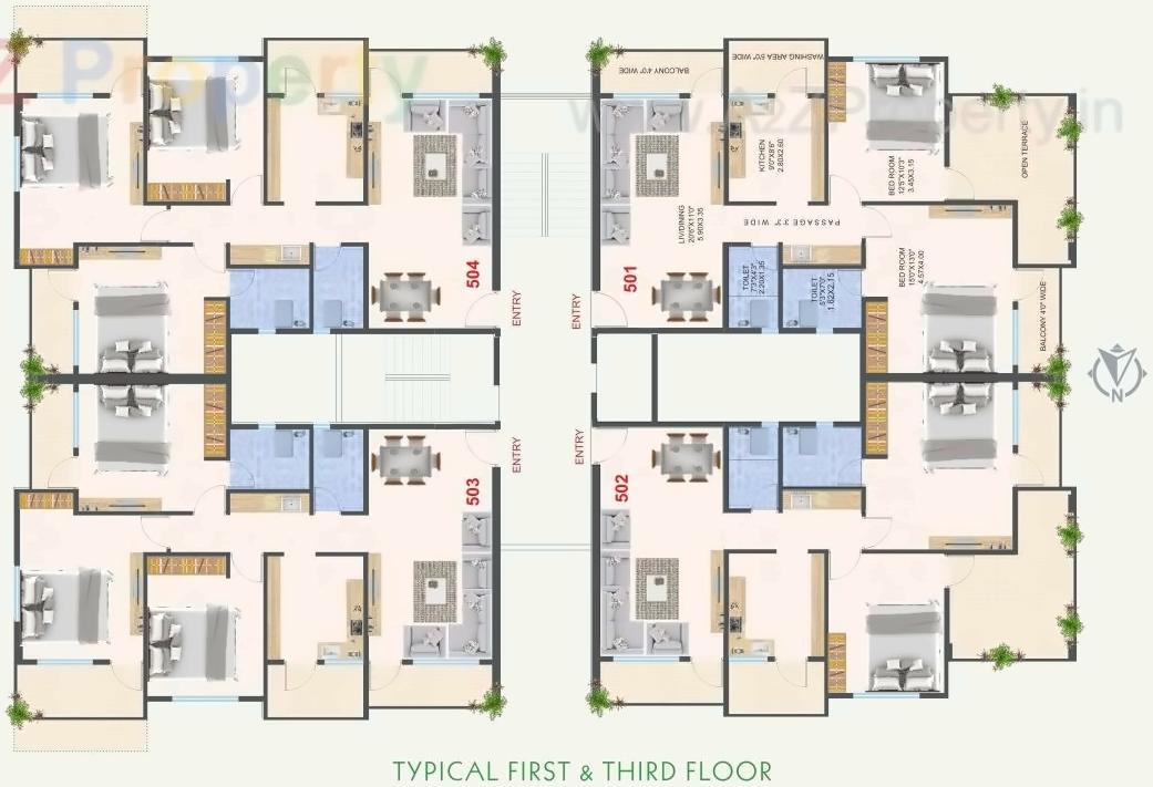 Layout of real estate project Gajanan Palace located at Nagpur-m-corp, Nagpur, Maharashtra