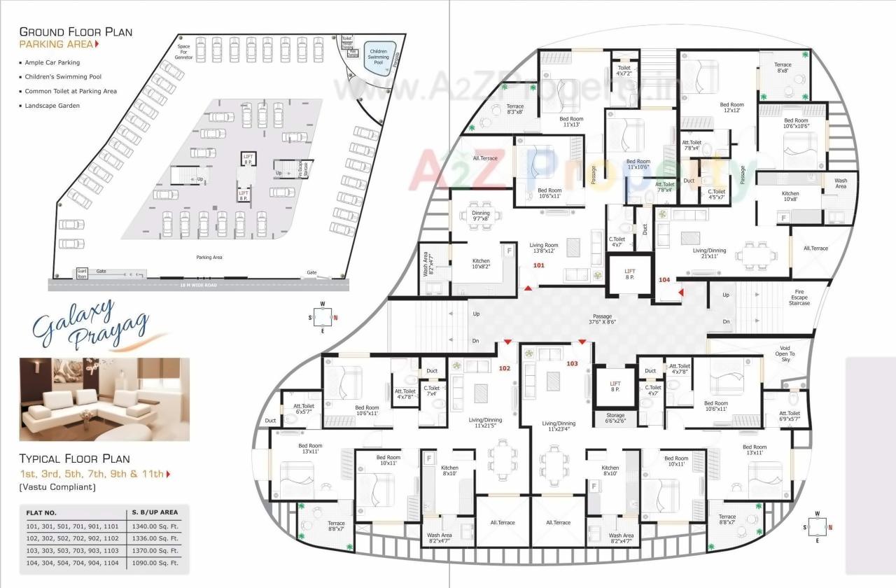 Layout of real estate project Galaxy Prayag located at Nagpur-m-corp, Nagpur, Maharashtra