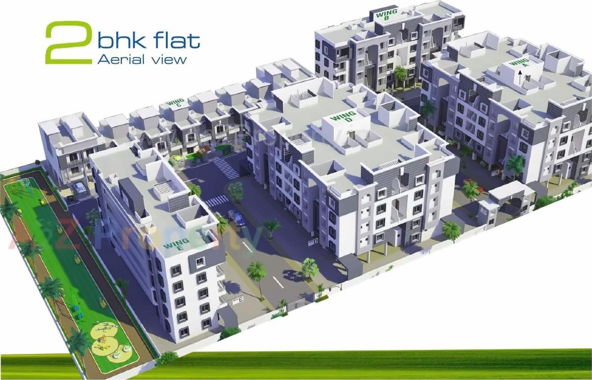 3D Elevation of real estate project Greenfield located at Wanadongri, Nagpur, Maharashtra