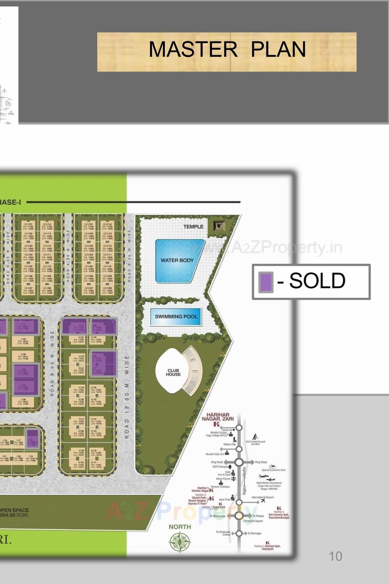 Layout of real estate project Harihar Nagar Zari located at Zari, Nagpur, Maharashtra