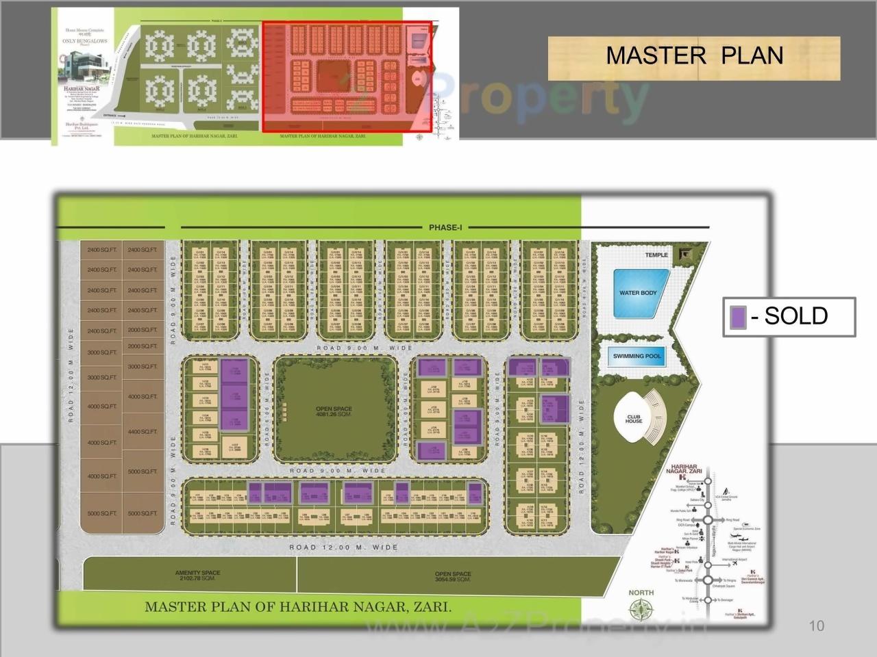 Layout of real estate project Harihar Nagar Zari located at Zari, Nagpur, Maharashtra