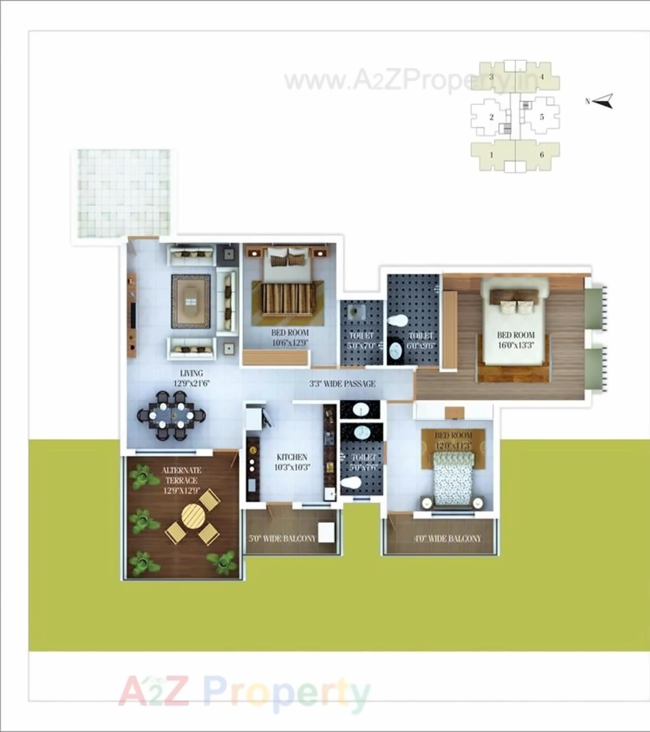 Layout of real estate project Janai   Balaji Apartments located at Nagpur-m-corp, Nagpur, Maharashtra