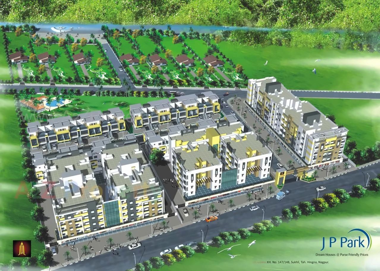 3D Elevation of real estate project Jp Radiance located at Hingna, Nagpur, Maharashtra