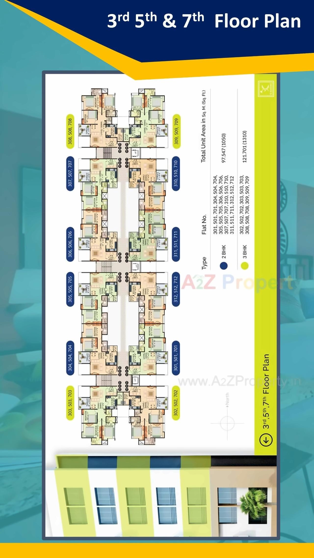 Layout of real estate project K Square Apartments located at Nagpur-m-corp, Nagpur, Maharashtra