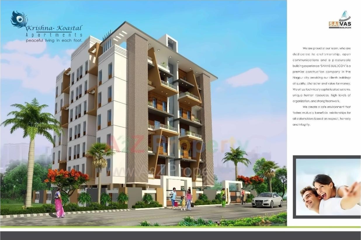 3D Elevation of real estate project Koastal Apartments located at Nagpur-m-corp, Nagpur, Maharashtra